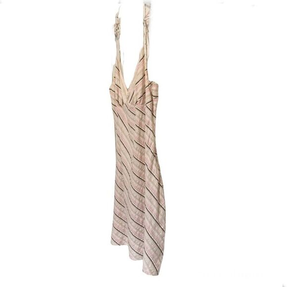 GUESS Diagonal Stripe Strappy Midi Summer Dress Womens Medium - Picture 13 of 16